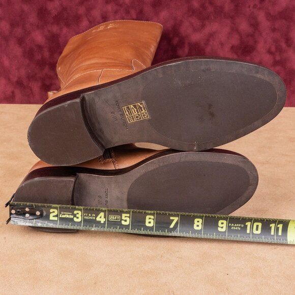 Tory Burch Women The Riding Brown Leather Wide Calf Luxe Fashion Knee Boots 6.5 - Picture 5 of 9